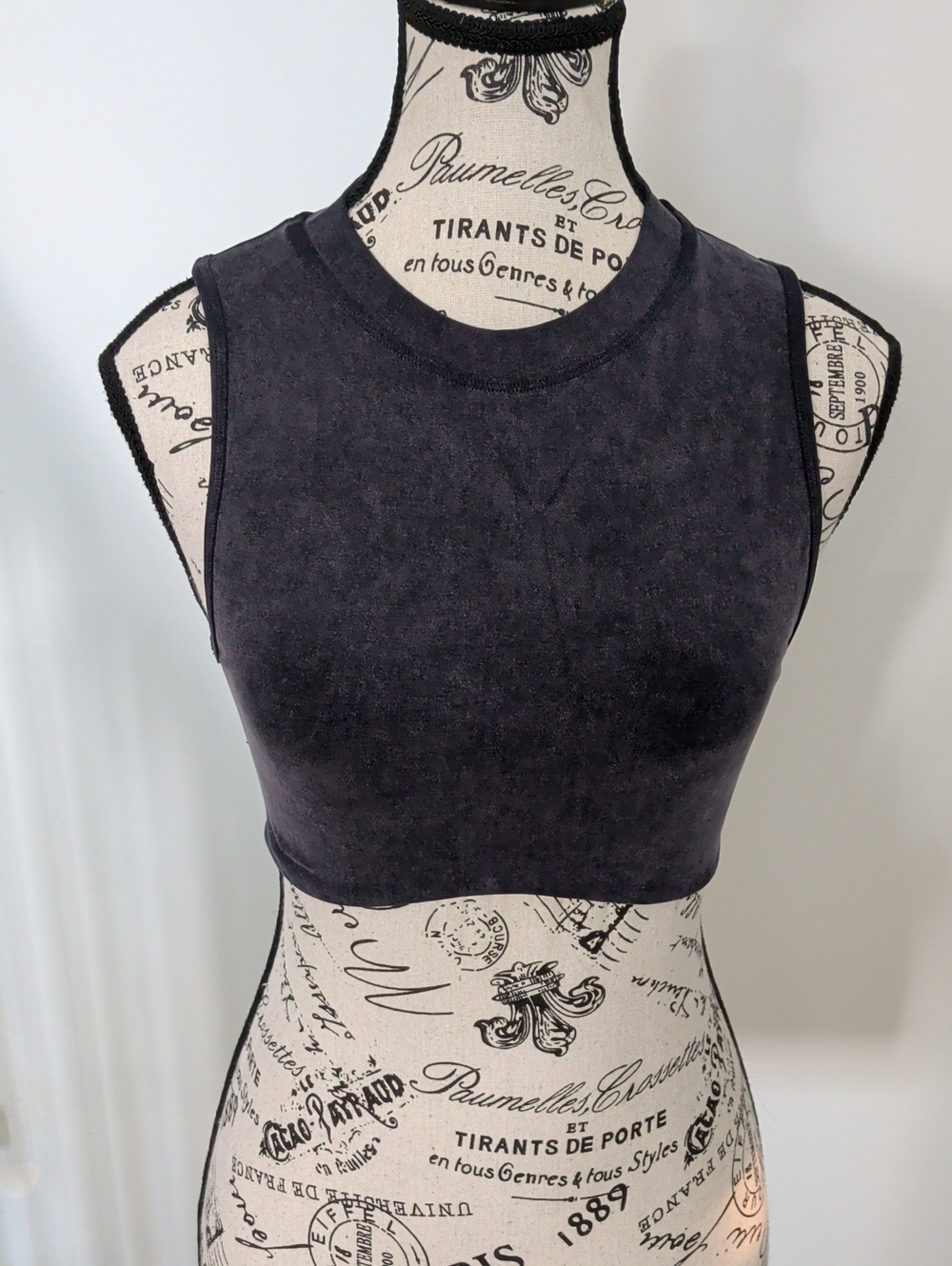 FREE PEOPLE | Women's Black Acid Washed Super Soft Cropped Tank Top